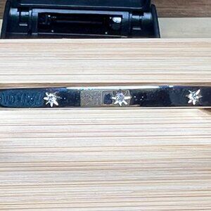 Fossil Sadie Shine Bright Silver Hinged Bangle - NWOT